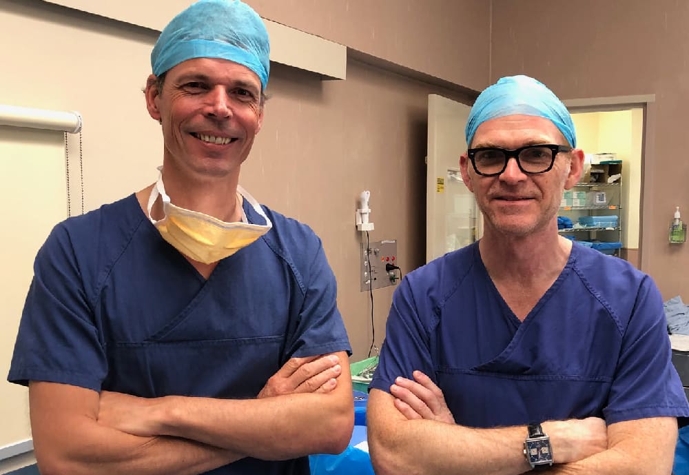 Brisbane Specialist - In the operating theatre with dr Bas Wijnhoven (upper Gastrointestinal surgeon) who came to visit us from Rotterdam for the week